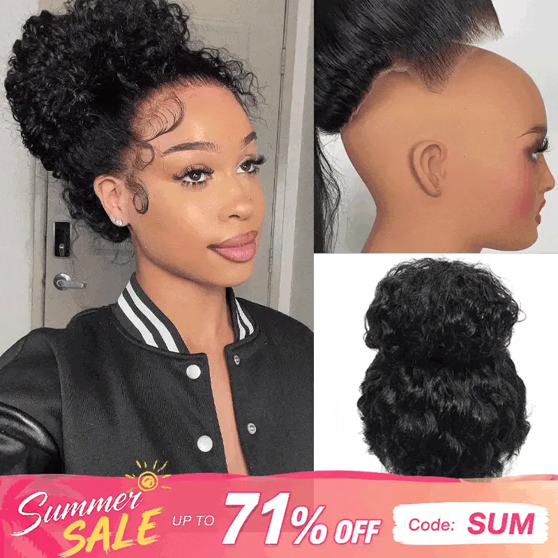 Water Wave 360 Lace Frontal Wig Glueless with Invisi-Drawstring for Flexible Fit & Bleached Knots