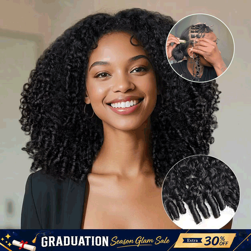Burmese Curly Feather Crochet Hair Pre-Separated Invisible Micro Ring Loop Boho Braiding Human Hair Extensions Protective Hairstyle