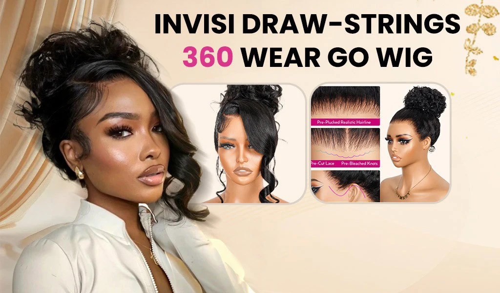Unlock Seamless Style: Invisi Drawstring 360 Lace Wig