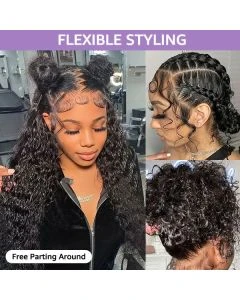 Glueless Wand Curl 360 Lace Wig Bleached Knots Invisible Drawstring