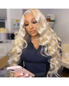 Blonde #613 Body Wave Human Hair 13x4 HD Lace Front Wig