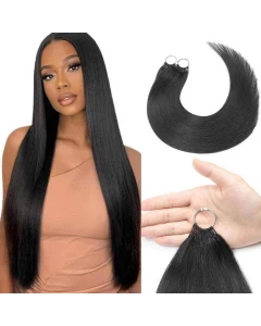 Feather Crochet Silky Bone Straight Hair Extension Pre-Separated Invisible Knotless Hair