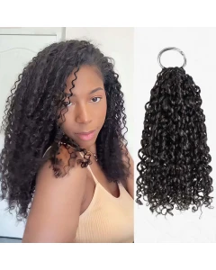 Ramen Curl Invisible Feather Crochet Human Hair Braiding Extension for Black Women