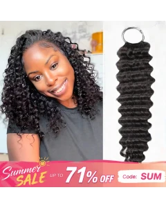 Deep Wave Pre-Separated Feather Crochet Hair Machine Made Versatile Styling Human Hair Extension 