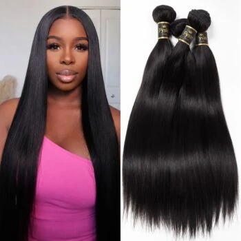 Brazilian Straight Hair 3 Bundles Unprocessed Virgin Hair Straight Human Hair Weave