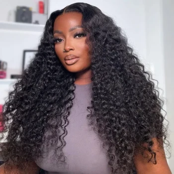 Wear and Go Glueless Wigs Deep Wave Human Hair 4x4 Closure Wigs