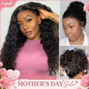 Water Wave 360 Lace Frontal Wig Glueless with Invisi-Drawstring for Flexible Fit & Bleached Knots