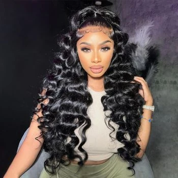 Loose Deep Wave 13x6 HD Lace Front Wig 100% Virgin Human Hair for Effortlessly Natural & Stylish Hairstyles