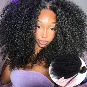 1 Bundle Kinky Curly Human Virgin Hair Weave