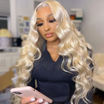 Blonde #613 Body Wave Human Hair 13x4 HD Lace Front Wig