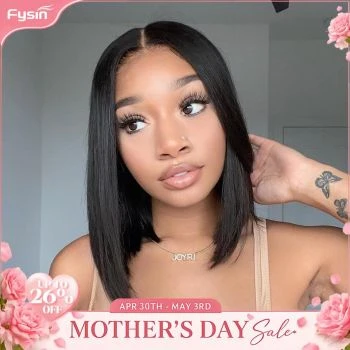 Wear Go Wigs Straight Hair Pre Cut 7x5 HD Lace Closure Wig Short Bob Glueless Wig