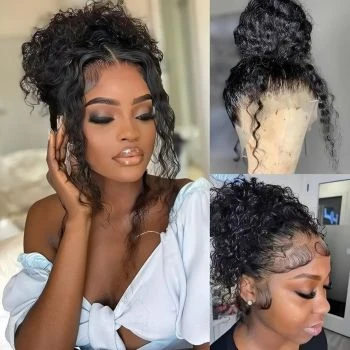 360 Lace Front Wigs Human Hair Pre Plucked Deep Wave 360 Full Lace Human Hair Wigs