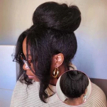 360 Lace Front Wigs Human Hair Kinky Straight Wig 360 Frontal Wigs