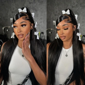 Straight Lace Front Wigs Human Hair 13x4 HD Transparent Lace Frontal Wigs Human Hair