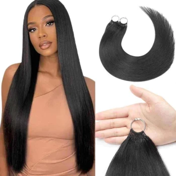 Feather Crochet Silky Bone Straight Hair Extension Pre-Separated Invisible Knotless Hair