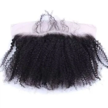 Kinky Curly Lace Frontal 13x4 Ear to Ear HD Transparent Lace Frontal Pre Plucked with Baby Hair