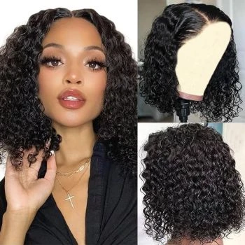 Deep Wave Bob Wig 13x4 Lace Front Human Hair