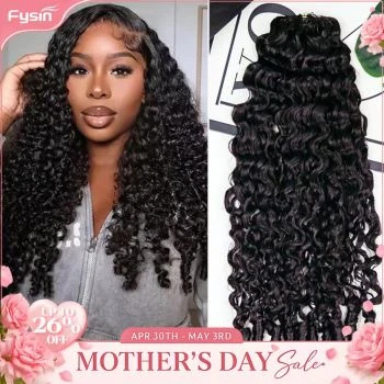 Burmese Curly Human Feather-Line Invisible Crochet Hair Pre Separated Knotless Crochet Human Hair