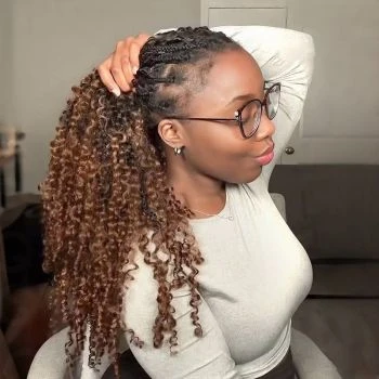 Fysin Burmese Curly #T1B/30 Pre-Separated Feather Crochet Human Hair Protective Style