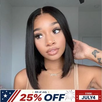 Wear Go Wigs Straight Hair Pre Cut 7x5 HD Lace Closure Wig Short Bob Glueless Wig