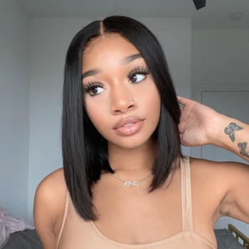 Wear Go Wigs Straight Hair Pre Cut 7x5 HD Lace Closure Wig Short Bob Glueless Wig
