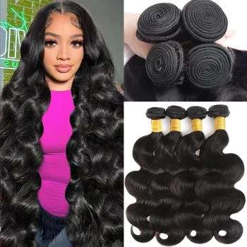 Body Wave 4 Bundles Human Hair Weave Extensions