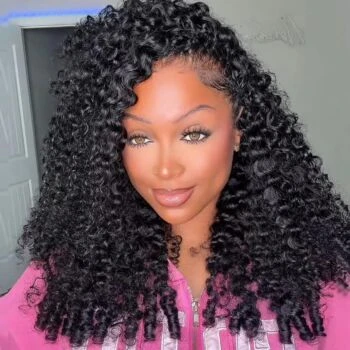 Burmese Curly Feather Crochet Hair Pre-Separated Invisible Micro Ring Loop Boho Braiding Human Hair Extensions Protective Hairstyle