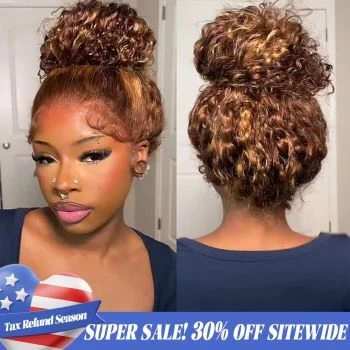 Glueless Easy Wear Highlight Water Wave 360 Lace Wig with InvisiFit Adjustable Straps and Pre Cut Lace for a Natural Look
