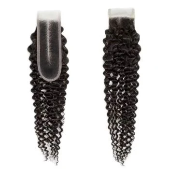 2x6 HD Curly Lace Closure Pre-Plucked Remy Human Hair
