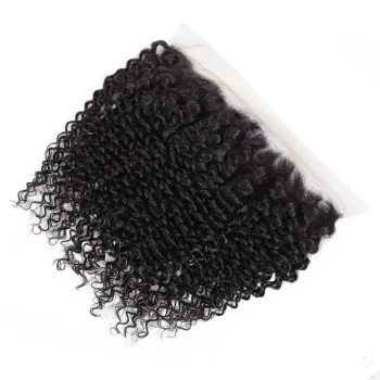 13X4 Human Hair Curly Frontal Remy Hair HD Transparent Lace Frontal Ear to Ear with Pre Plucked Hair Line