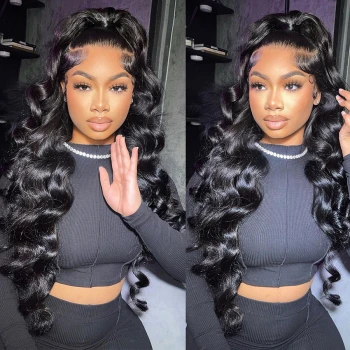 13x4 Lace Front Wig Loose Deep Wave Human Hair Transparent HD Lace Pre Plucked Wig