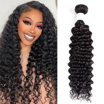 Deep Wave Human Hair Bundles Unprocessed Virgin Hair 1 Pcs