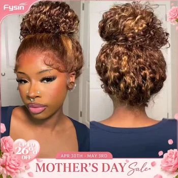 Glueless Easy Wear Highlight Water Wave 360 Lace Wig with InvisiFit Adjustable Straps and Pre Cut Lace for a Natural Look