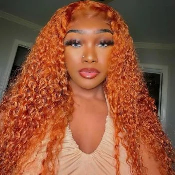 Ginger Deep Curly 13x4/13x6 HD Lace Frontal Wig Pre Plucked With Baby Virgin Hair