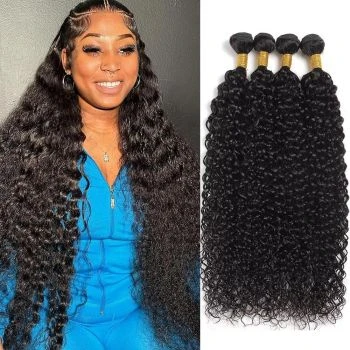 4 Bundles Curly Human Hair Weave Extensions Virgin Hair