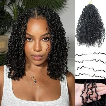 Tight Curly Lightweight Yanky Twists Feather Crochet Human Hair Extension Effortless Beauty