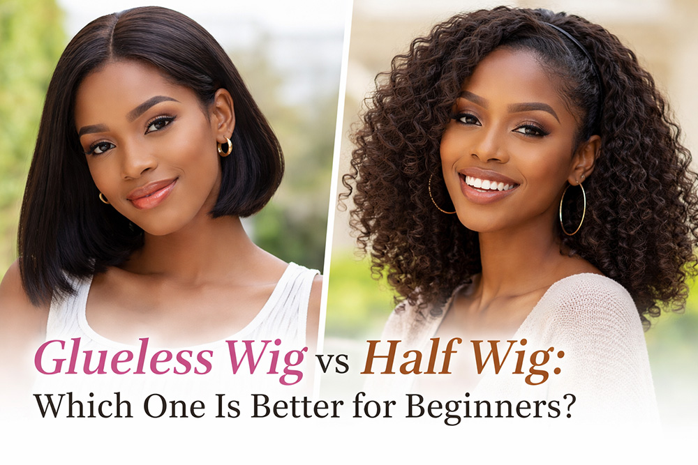 Wigs Diff Glueless Wig vs Half Wig: Which Is Better for Beginners